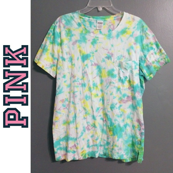 PINK Victoria's Secret Tops - PINK Victorias Secret Tie Dye Tshirt